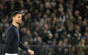 Xabi Alonso, en un partido con el Leverkusen.