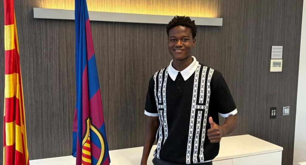 Baba Kaurouma, en las oficinas del Barcelona.