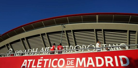 Estadio Metropolitano durante un partido del Atlético de Madrid.