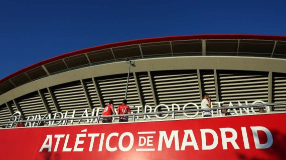 Estadio Metropolitano durante un partido del Atlético de Madrid.