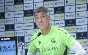 Imanol Alguacil, en su comparecencia ante los medios.