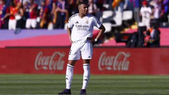 Kylian Mbappé, en el partido contra el Barcelona.