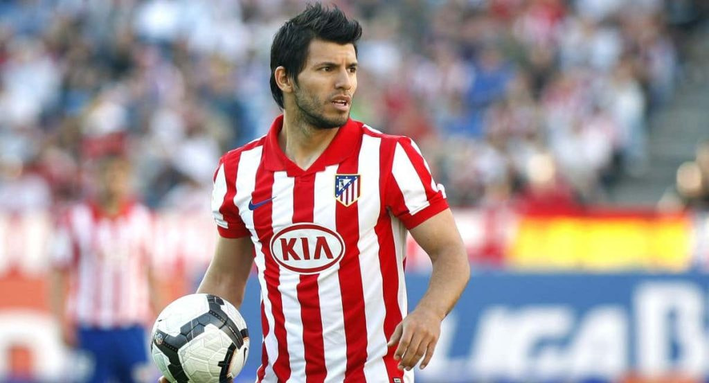 El Kun Agüero, durante su etapa en el Atlético de Madrid.