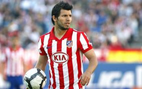 El Kun Agüero, durante su etapa en el Atlético de Madrid.