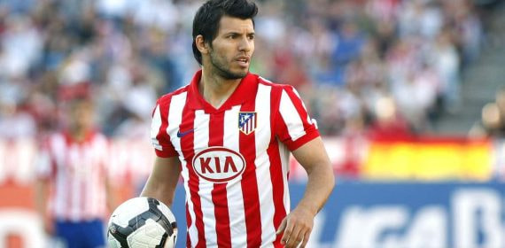 El Kun Agüero, durante su etapa en el Atlético de Madrid.