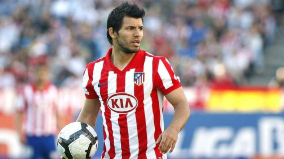 El Kun Agüero, durante su etapa en el Atlético de Madrid.