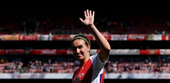 Mariona Caldentey durante un partido con el Arsenal.