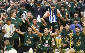 El Panathinaikos celebra la pasada Euroliga.