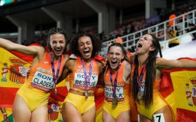 El 4x100 femenino español se proclama subcampeón del mundo de relevos