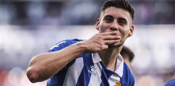 Roberto Fernández, delantero del Espanyol.