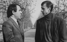 Jaume Sabaté junto a Johan Cruyff.