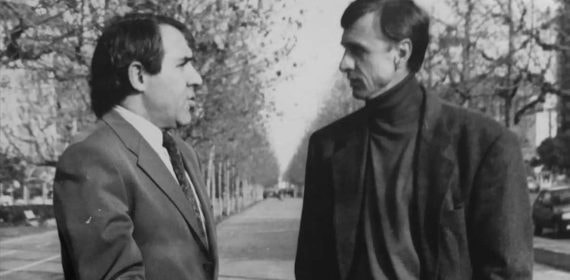 Jaume Sabaté junto a Johan Cruyff.