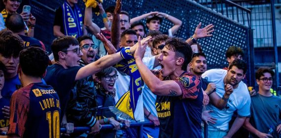 UCAM Murcia celebra su pase a la final.