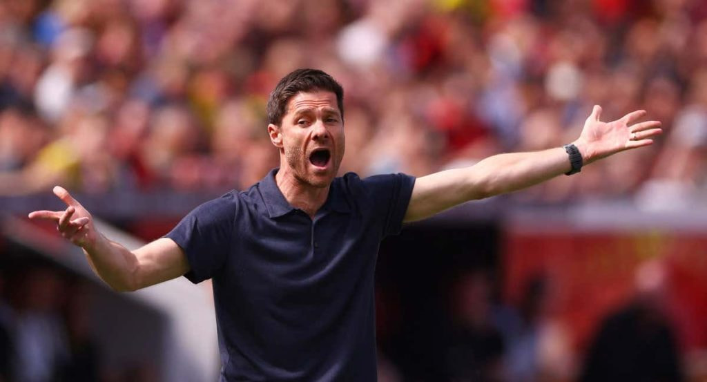 Xabi Alonso, durante un partido del Bayer Leverkusen.
