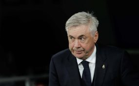Ancelotti, en un partido con el Real Madrid.