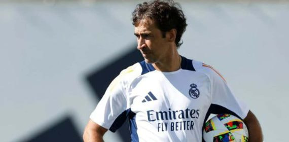 Raúl, durante un entrenamiento con el Castilla.