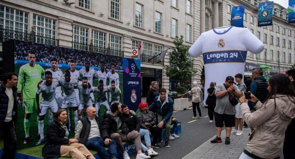 Aficionados del Real Madrid en Londres.