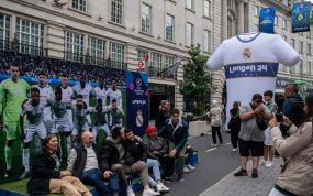 Aficionados del Real Madrid en Londres.
