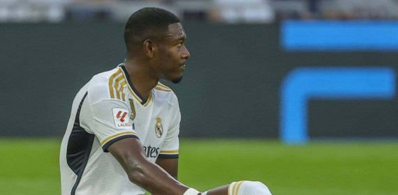 Alaba, con el Real Madrid.