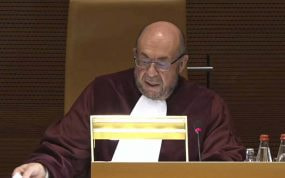 Momento de la lectura de la sentencia de la Superliga.