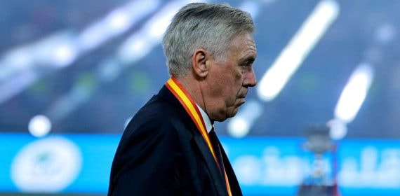 Ancelotti, tras perder la final de la Supercopa contra el Barcelona en Yeda.