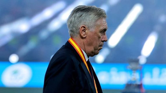 Ancelotti, tras perder la final de la Supercopa contra el Barcelona en Yeda.