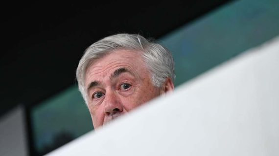 Carlo Ancelotti, en rueda de prensa.