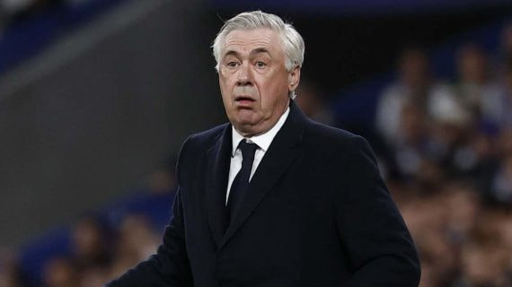 Carlo Ancelotti, en el Bernabéu.