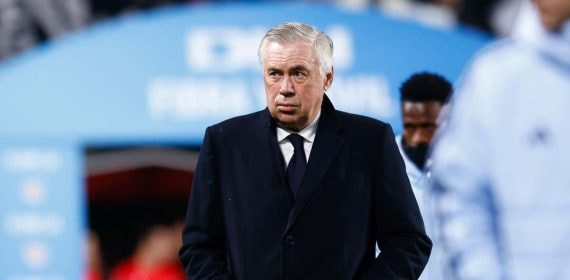 Ancelotti, en Vallecas antes del Rayo-Real Madrid.