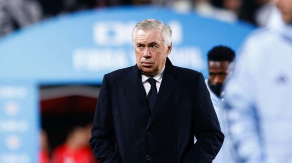 Ancelotti, en Vallecas antes del Rayo-Real Madrid.