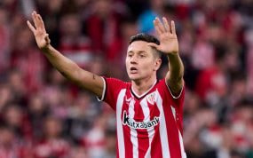Herrera, durante un partido con el Athletic de la presente temporada.