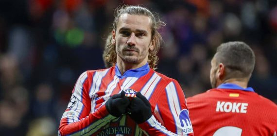 Antoine Griezmann celebra un gol con el Atlético de Madrid.