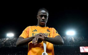 Vinicius Junior, antes del Valencia-Real Madrid.