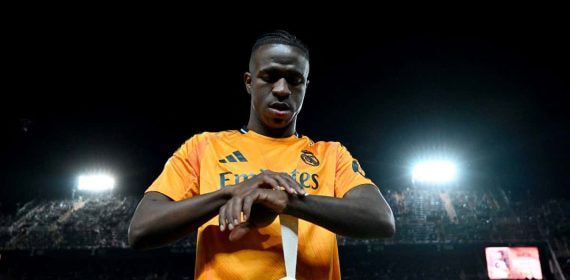 Vinicius Junior, antes del Valencia-Real Madrid.