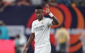 Vinicius Jr durante la gira de verano del Real Madrid.