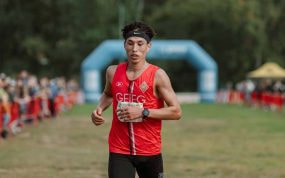 Abderrahim Ougra, durante el cross Ciutat de Girona 2022.
