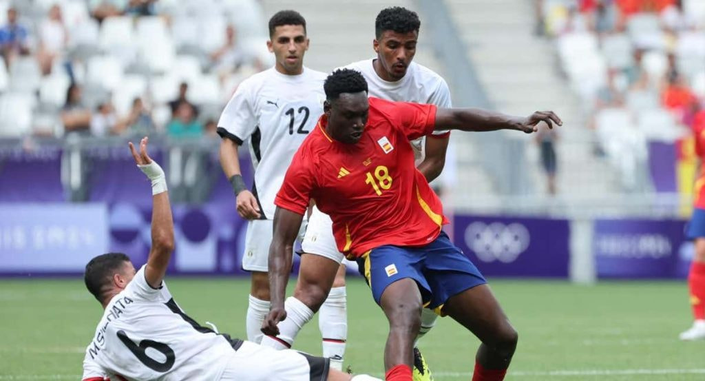 Samu Omorodion, en uno de los partidos de los Juegos Olímpicos.