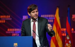 Mateu Alemany, en una Asamblea del Barça