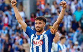 Puado con el brazalete de capitán del Espanyol.