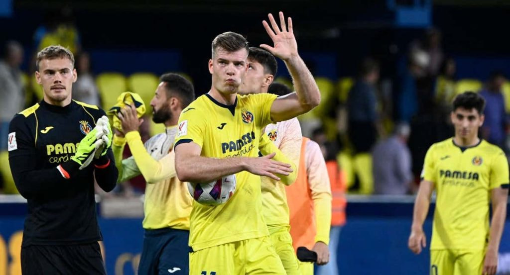 Alexander Sorloth, tras el partido ante el Real Madrid en La Cerámica.