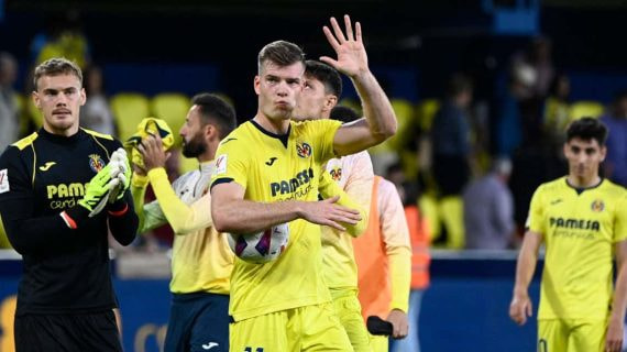 Alexander Sorloth, tras el partido ante el Real Madrid en La Cerámica.