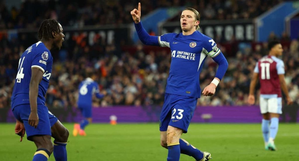 Connor Gallagher, durante un partido del Chelsea.