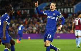 Connor Gallagher, durante un partido del Chelsea.