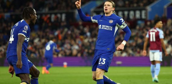 Connor Gallagher, durante un partido del Chelsea.