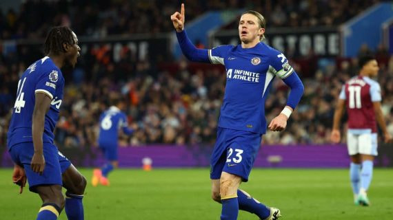 Connor Gallagher, durante un partido del Chelsea.