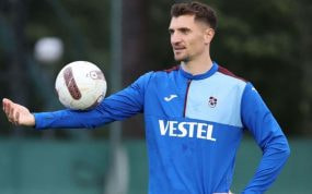 Thomas Meunier, durante un entrenamiento con el Trabzonspor.