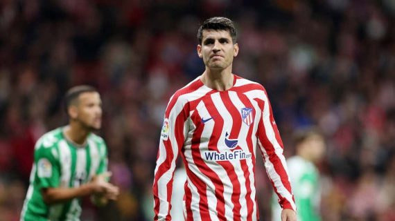 Morata no marcó ante el Betis, el pasado domingo 2 de abril en el Metropolitano.