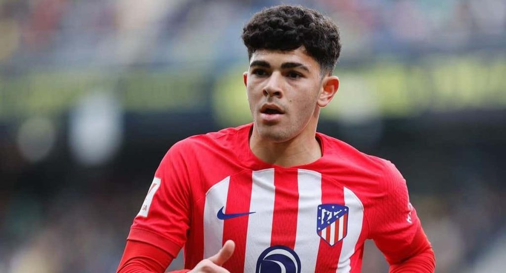 El Jebari el día de su debut con el Atlético ante el Cádiz.