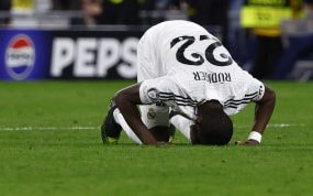 Rüdiger, en el partido de vuelta contra el Arsenal.
