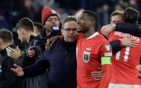 Alaba, con Rangnick.